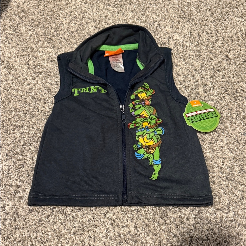 Nickelodeon Black & Green Teenage Mutant Ninja Turtles Kids Vest